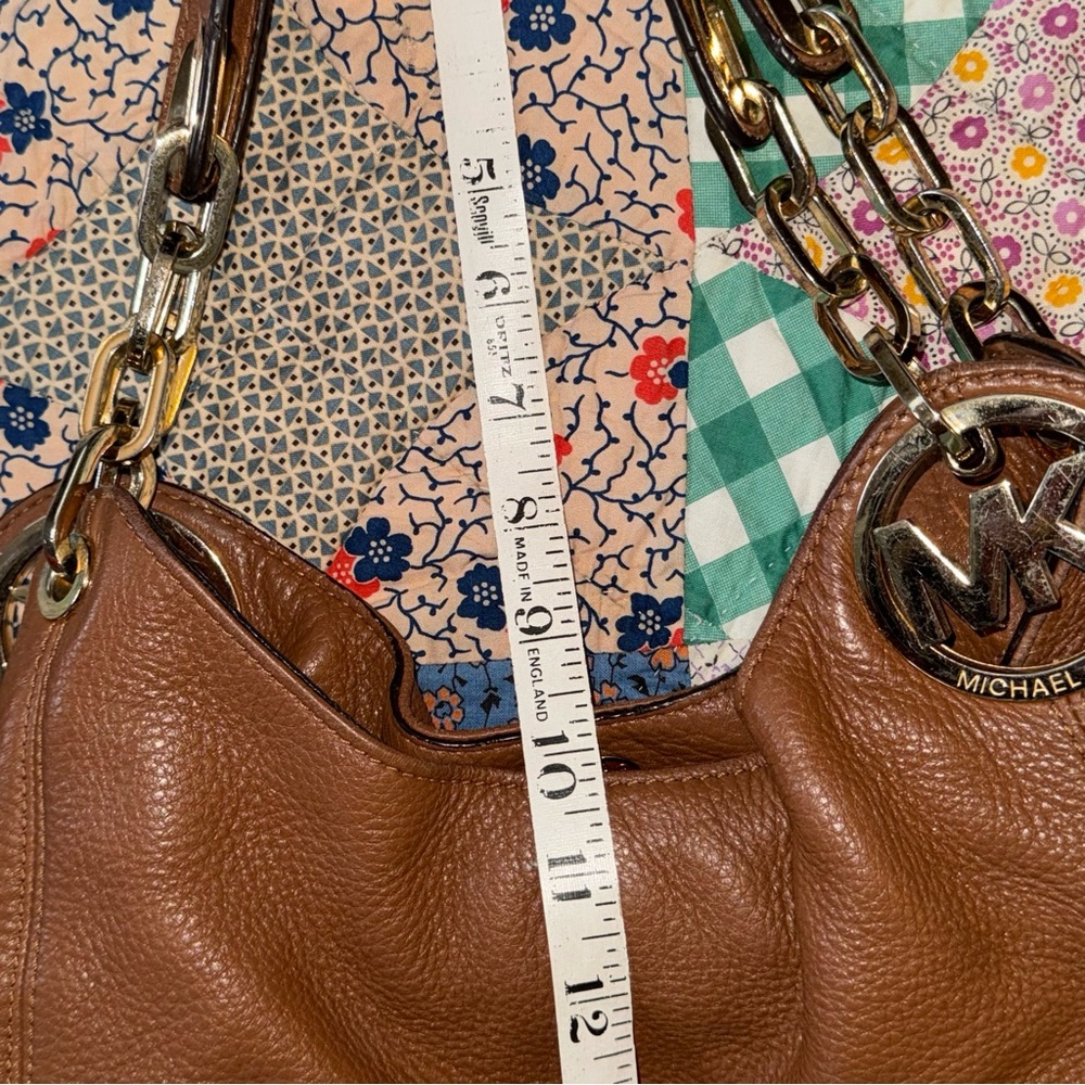 Michael Kors Tan Leather Fulton Hobo Bag - Picture 16 of 16